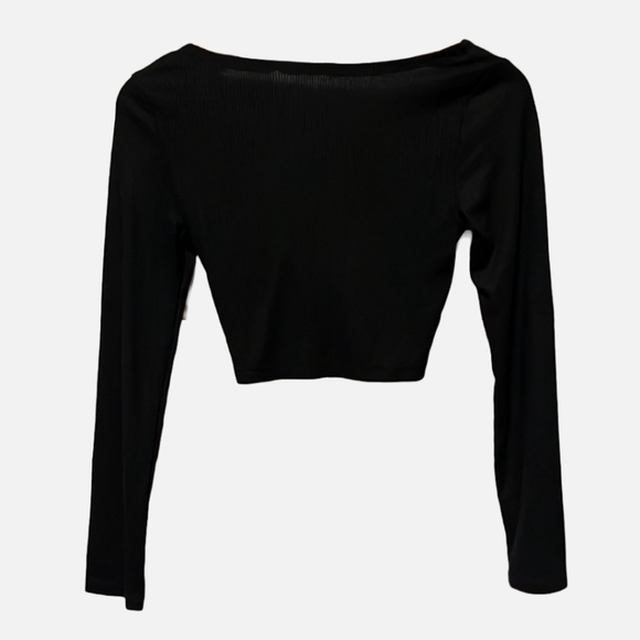 SHEIN Bundle of 2 Black Long Sleeve Crop Tops X-Small - Picture 4 of 13